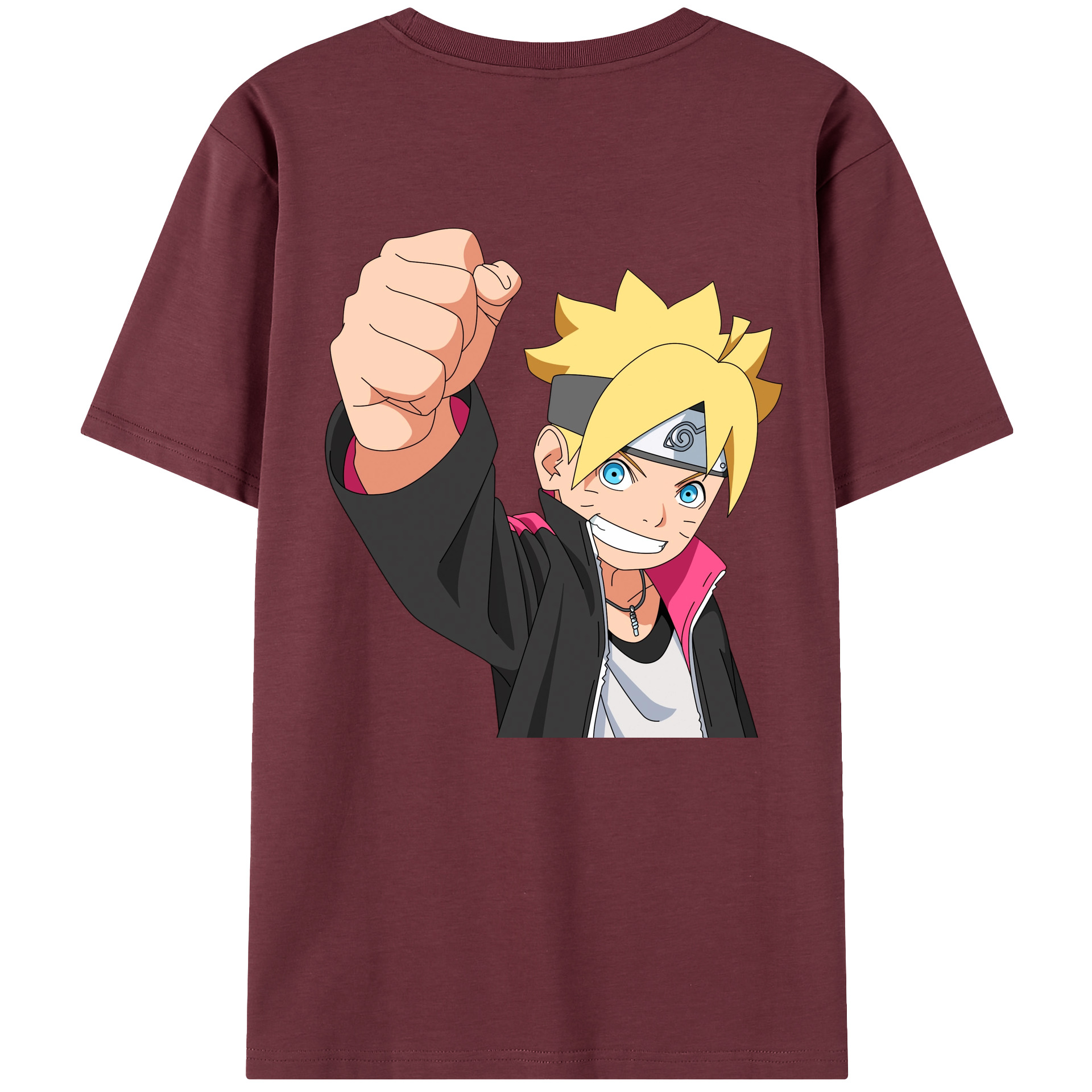 （画像用） NARUTO -ナルト- うずまき ボルト Uzumaki Boruto 綿100％半袖Tシャツ（背面プリント）